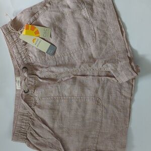 NWT linen shorts size Medium tan C&C California
